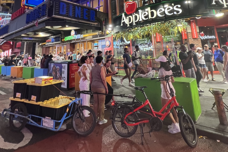 quick stop in a crowded area