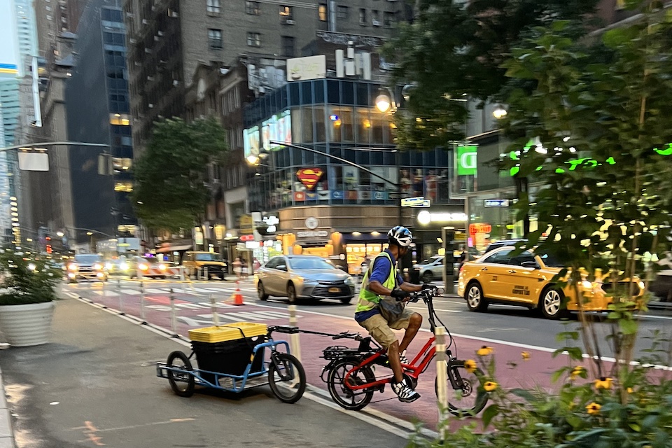 Bike lanes make for quick deliveries